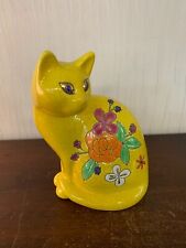 Chat jaune emaux d'occasion  Baccarat