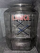Used, Large Vintage LANCE Cracker Jar 8-Sided Glass Advertising Display (no Lid) for sale  Grand Bay