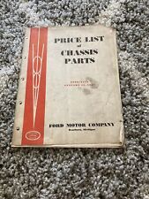 1938 lista de precios de piezas de chasis Ford catálogo manual libro algunos rasgados segunda mano  Embacar hacia Argentina