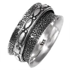 Anéis de meditação, anéis giratórios de pedra preciosa unissex 925 anéis de prata "7" comprar usado  Enviando para Brazil