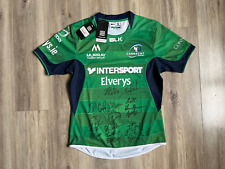 Connacht Rugby Shirt Home 2016 Jersey Rugby Ireland BLK Signed Players Size S for sale  Shipping to South Africa
