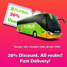 Flixbus 20% Cupón (UE, EE. UU., CANADÁ, INDIA, BRASIL, CHILE) segunda mano  Embacar hacia Argentina