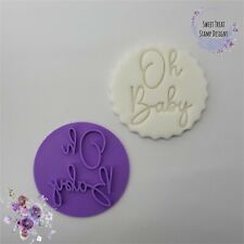 Oh Baby Baby Shower Embosser Stamp for Fondant Cupcake Cake Cookie Cookies for sale  Shipping to South Africa