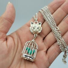 Necklace birdcage cat for sale  Lapel