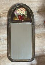 Vintage Victorian Trumeau Mirror Hand Painted Frame witth Oil Board Insert for sale  Shipping to South Africa