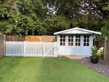 9.10' x 7.9' (3mx2.36m) Timber Summer House with picket fence, used for sale  HORNCHURCH