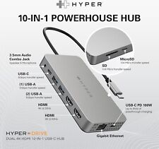 Concentrador USB-C Hyper Dual 4K HDMI 10 en 1 para MacBooks M1/M2/M3 HDM1H segunda mano  Embacar hacia Argentina
