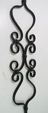 45" SOLID IRON DOUBLE HEART BUTTERFLY BALUSTER STAIR RAIL BLACK***NEW***, used for sale  Shipping to South Africa