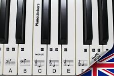 Adesivos de teclado ou piano Music 61 teclas 36 adesivos laminados brancos, usado comprar usado  Enviando para Brazil
