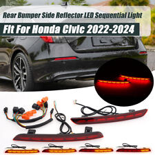 Luz reflectora de parachoques trasero LED DRL para Honda Civic Hatchback 2022-2024 rojo segunda mano  Embacar hacia Argentina