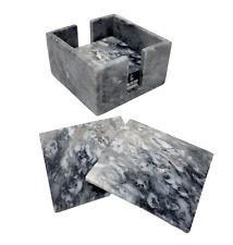 Conjunto de 6 suportes de armazenamento de mármore quadrado cinza preto pedra branca 3" México comprar usado  Enviando para Brazil