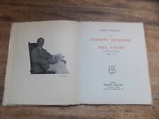 DE STEPHANE MALLARME A PAUL VALERY Notes d'un Témoin 1894-1922 A.FONTAINAS 1928 d'occasion  Salies-de-Béarn