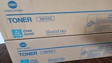 2 Konica Minolta TN711C Cyan Toner Cartridges Bizhub C654 C754 C654e C754e for sale  Shipping to South Africa