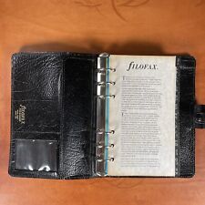 NUNCA USADO FEITO NO REINO UNIDO 1985 VINTAGE FILOFAX WINCHESTER 4CLF 7/8 COURO DE BEZERRO PRETO comprar usado  Enviando para Brazil