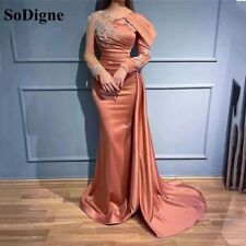 Dubai Árabe Vestido de Noche Mujeres Boda Mangas Largas Elegante Formal Fiesta Vestido segunda mano  Embacar hacia Argentina