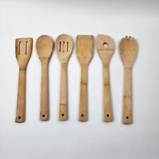 Juego de cocina, 6 cucharas y espátulas de madera de bambú segunda mano  Embacar hacia Argentina
