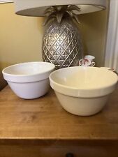 Vintage Pudding Basins Mason Cash White 36s Mixing Bowls X2 for sale  Shipping to South Africa