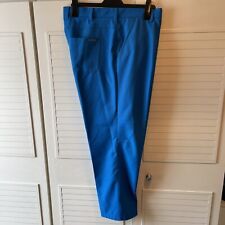 IZOD Flat Front Bright Blue Golf Trousers 40” Waist 30”Inside Leg Slim Fit, used for sale  ABERAERON