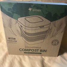 Collapsible Countertop Compost Bin with Lid - 1 Gallon Food Waste Bin for Kit... for sale  Shipping to South Africa