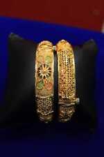 Conjunto de pulseiras folheadas a ouro joias nupciais moda étnica indiana Bollywood comprar usado  Enviando para Brazil