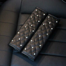 2 peças de couro diamante preto carro auto interior cinto de segurança capa ombreiras macias comprar usado  Enviando para Brazil