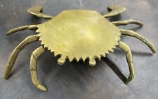 vintage brass hinged crab trinket/ Ashtray, used for sale  Shipping to South Africa