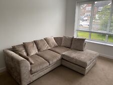 crushed velvet sofa for sale  UPMINSTER