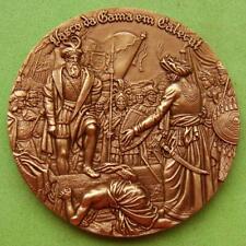 Vasco da Gama con el Rey Samorin de Calicut India Poeta Camões ¡Pequeña Medalla de Bronce!, usado segunda mano  Embacar hacia Argentina