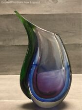 green vase glass blue for sale  Gorham