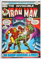 Usado, Invincible Iron Man 60 1973 de Marvel Comics 7/73, primera serie, 20 ¢ cubierta Ironman segunda mano  Embacar hacia Argentina