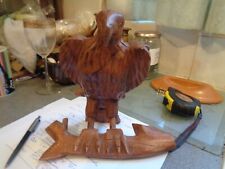 Wooden eagle figurine for sale  ROMFORD