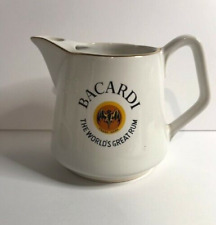 Jarra de cerámica blanca vintage Bacardí World's Greatest Ron Cerámica promoción publicitaria segunda mano  Embacar hacia Argentina