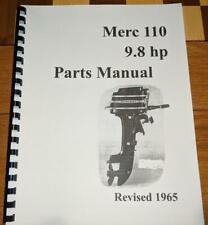 Piezas de motor fueraborda Mercury Merc 110 manual 9,8 hp --1965 segunda mano  Embacar hacia Mexico