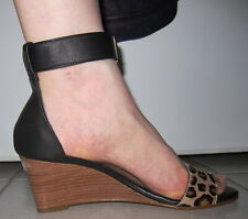 Sandales cuir noir d'occasion  Fonsorbes