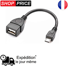 Occasion, Cable Adaptateur MICRO USB Mâle OTG vers USB Femelle Tablette Smartphone (NEUF) d'occasion  Fenain