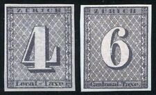 1843 Suiza Cantón Post Zurich, 4-6 precio de venta sugerido por el fabricante MNG sin goma Mi.1-2 réplica muy fina segunda mano  Embacar hacia Argentina