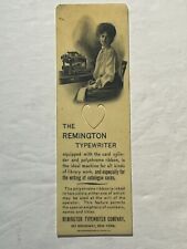 Early 1900's Remington Typewriter Celluloid Bookmark w-Heart Shaped Cut-Out W&H for sale  Shipping to South Africa