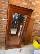 Solid wood display cabinet with glass doors and mirrored back with lights. for sale  Shipping to South Africa