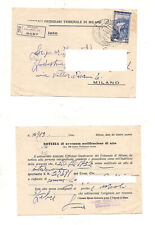 G964 ITALIA AL LAVORO £55 isolato 1952 notifica atti giudiziari. usato  Palermo
