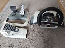 Official Microsoft Xbox 360 Wireless Steering Wheel + Pedals, PLEASE READ DESC, used for sale  Shipping to South Africa