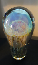 Used, Signed Richard Satava Art Glass Moon Jellyfish 6.75" Sculpture Paperweight for sale  Shipping to South Africa