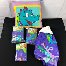 Vtg Dragon Tales Bedroom Decor Lot Pillow Bed Skirt  Curtain Sheet New 5 pc LOT for sale  Shipping to South Africa