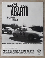 Fiat abarth brochure for sale  BOURNE