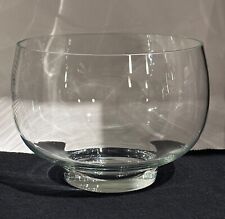 Beautiful Vintage Clear Crystal Blown Glass Punch Bowl/ Salad Bowl for sale  Shipping to South Africa