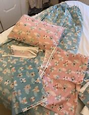 Girls bedroom curtains, bunting and cushion. Dunelm castle print Bundle for sale  Shipping to South Africa