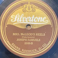 Violino JOESEPH SAMUELS 78 rpm SILVERTONE 2166 Mrs. McLeod's Reels Celtic Folk comprar usado  Enviando para Brazil