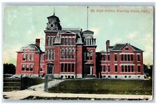 Valla exterior Bowling Green Ohio OH edificio de escuela secundaria 1914 vintage segunda mano  Embacar hacia Argentina