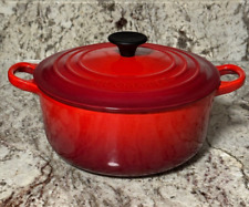 Le Creuset #20 France 2 3/4 QT Cerise Red Enamel Dutch Oven With Lid for sale  Shipping to South Africa