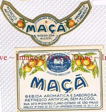 1930s BRASIL Caracu Cervejaria Rio Claro MACA versão 3 conjunto de etiquetas comprar usado  Enviando para Brazil
