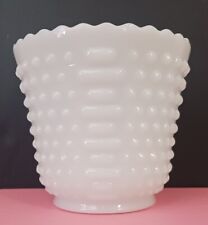 Vintage Medium White Milk Glass Hobnail Plant Pot/Vase 5" Tall 5.5" Diameter, used for sale  Shipping to South Africa
